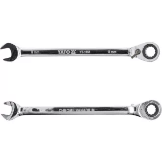 Cheie Reversibilă YATO cu clichet 8 mm / 140 mm 72T CrV