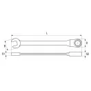 Cheie Reversibilă YATO cu clichet 8 mm / 140 mm 72T CrV