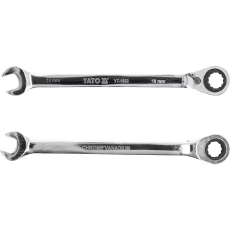 Cheie reversibilă cu clichet YATO 10 mm / 160 mm 72T CrV