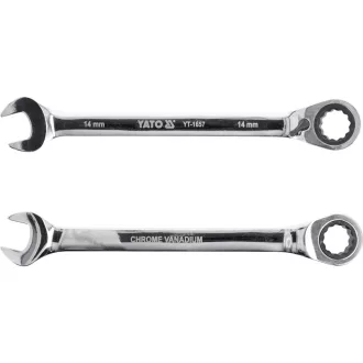 Cheie reversibilă cu clichet YATO 14 mm / 190 mm 72T CrV