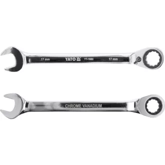 Cheie reversibilă cu clichet YATO 17 mm / 225 mm 72T CrV