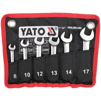 YATO Set de chei combinat cu clichet, 6 piese