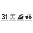 YATO Palan cu cremalieră și pinion 3.0 t 155-1350 mm