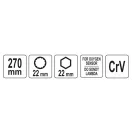 Cheie senzor lambda YATO 22 mm CrV cu balamale