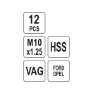 YATO Set de reparare etrier de frână 12 piese (VAG, Ford, Opel)