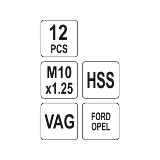   YATO Set de reparare etrier de frână 12 piese (VAG, Ford, Opel)