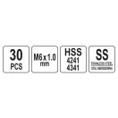 YATO Set pentru repararea filetelor 30 de piese M6 1 mm