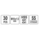 YATO Set de reparare filet 30 de piese M10 1,5 mm