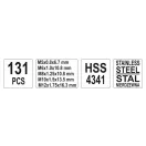 YATO Set de reparare a filetelor 131 de piese M5-M12