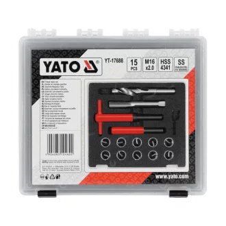 YATO Set de reparație filet 30 piese M16 x 2 mm