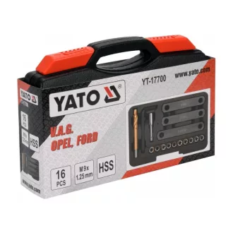 YATO Kit reparatie filet etrier 16 piese M19x1,25 mm HSS