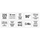YATO Foarfece de tăiere a plăcilor 225 mm stânga 90 grade CrMo
