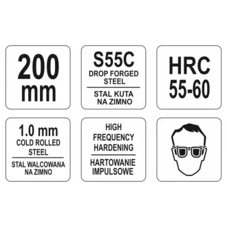 YATO Foarfece pentru tăiere plăci 200 mm drepte