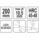YATO Clește pentru tăiere și decablare 200 mm/10,5 mm/1,0-4,0 mm2
