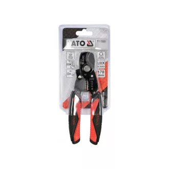   YATO Clește de tăiere și decopertare cabluri 170 mm/10,5 mm/1,6-3,2 mm2
