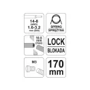 YATO Clește de tăiere și decopertare cabluri 170 mm/10,5 mm/1,6-3,2 mm2