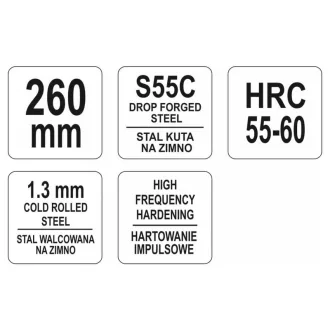 YATO Foarfece pentru tăiere plăci 260 mm