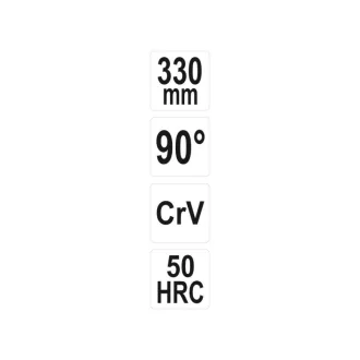 YATO Clește cu vârf curbat la 90°, 330 mm CrV