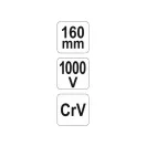 YATO Clește cu bec lung drept 160 mm izolat până la 1000 V CrV