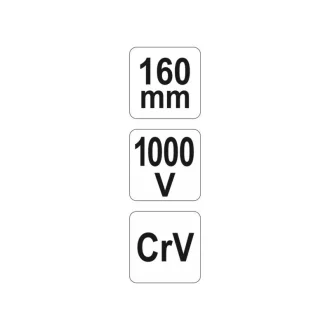 YATO Clește tăietor lateral 160 mm izolat până la 1000 V
