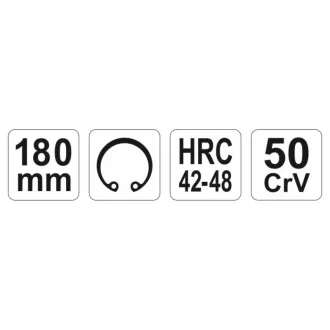  YATO Cleste pentru inele de siguranță interioare 180 mm drepte