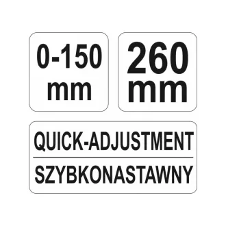 YATO Clește cu prindere automată cu bară 260 mm