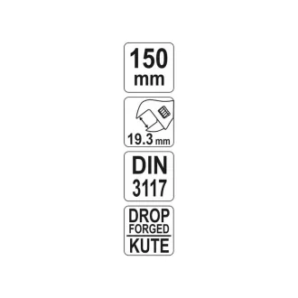 YATO Cheie reglabilă 0-19,3 / 150 mm