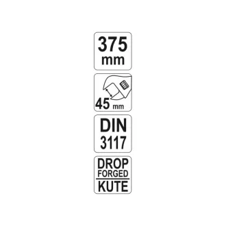 YATO Cheie reglabilă cu furcă 0-49 / 375 mm