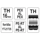 YATO Insert de sertizare YT-21735 pentru clește de sertizare tip TH 16 mm