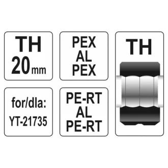   YATO Insertie de sertizare YT-21735 pentru clește de sertizare, tip TH 20 mm