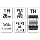 YATO Matriță de sertizare pentru sertizorul YT-21735, tip TH 26 mm