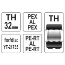 YATO Cap de sertizare YT-21735 pentru sertizator de tip TH 32 mm