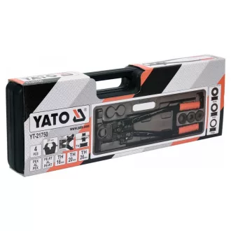 YATO Set de sertizare, 4 piese, pentru țevi Pex-AL-Pex
