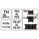 YATO Dispozitiv de crimpare YT-21750 pentru crimpare de tip TH 26 mm