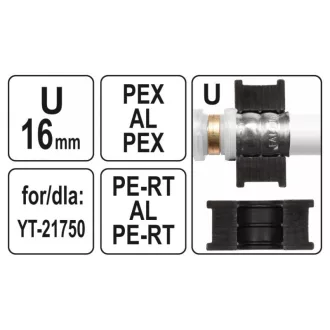   YATO Insert de sertizare YT-21750 pentru sertizare de tip U 16 mm