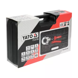YATO Set de sertizare cu 9 piese pentru țevi Pex-Al-Pex
