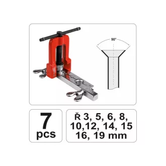   Set de flanșe YATO pentru frână din 7 piese și conductă hidraulică (3-19 mm)