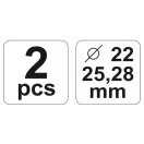 Set de flanșe YATO pentru frână din 3 părți și conductă hidraulică (22-25-28 mm)