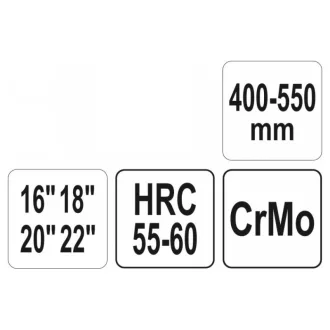 YATO Clește de țevi cu mâner ajustabil 400-550 mm CrMo