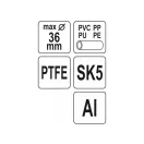 YATO Foarfecă pentru tăierea tuburilor de 36 mm PVC