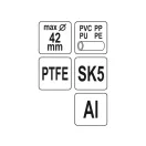 YATO Foarfecă de tăiat țevi 42 mm PVC