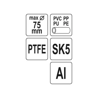 YATO Foarfecă pentru tăiat țevi 75 mm PVC