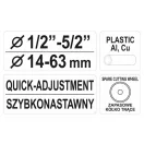 YATO Cutter pentru țevi cu role 14-63 mm (cupru-aluminiu-plastic.)