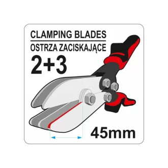 Clești de reducere a țevii YATO 260 mm 2+3 lame (45 mm)