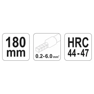 YATO Clește pentru crimpare 180 mm/0,2-0,6 mm