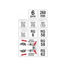 YATO Clește de sertizare cu set de fălci interschimbabile 260 mm