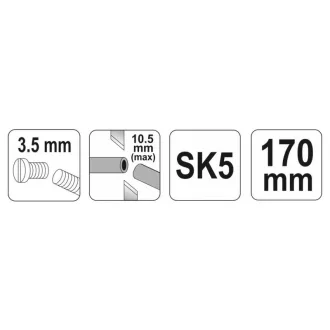   Clește tăietor de cabluri YATO 170 mm (până la 10,5 mm2 și torsadat până la 3,5 mm)