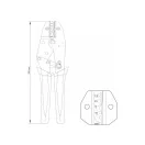 YATO Clește de sertizare 230 mm/1,5-10 mm2