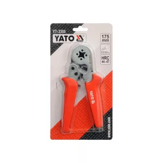 YATO Clește de sertizare 180 mm/0,2-6,0 mm2