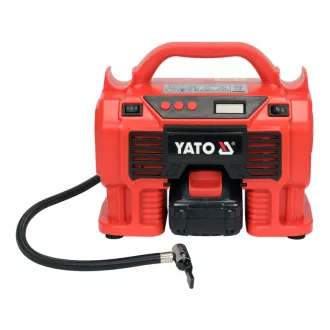   Compresor baterie YATO 11 bar 18 V (1 x baterie 3,0 Ah + încărcător) + brichetă 12 V